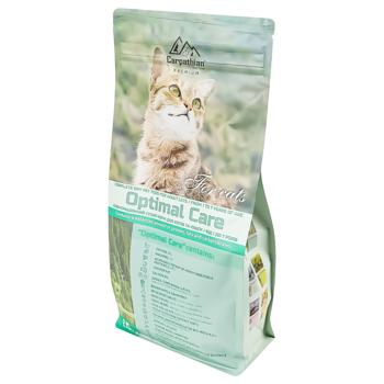 Carpathian Pet Food Optimal Care Chicken and Mackerel Dry Food for Adult Cats 1.5kg - buy, prices for Auchan - photo 1