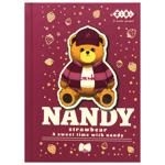 Блокнот Zibi Kids Line Bear Toy в клетку бордовый А6 64 листа