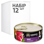 Savory Adult упаковка вологого корму для собак 100 г - яловичина