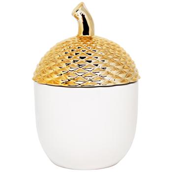 Bona Di Acorn Jar 800ml White with Gold - buy, prices for WINETIME - photo 1