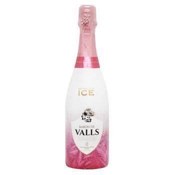 Вино игристое Baron de Valls Ice розовое полусухое 11,5% 0,75л - купить, цены на МегаМаркет - фото 1