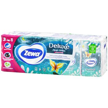 Zewa Deluxe Paper handkerchiefs 3 layers of 10 packages of 10 pcs