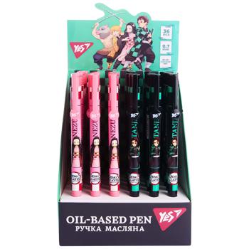 Ручка Yes Demon Slayer шариковая автоматическая синяя 0,7 мм в ассортименте - купить, цены на Auchan - фото 2