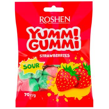 Yummi Gummi Sour Strawberries Candies 70g - buy, prices for - photo 1