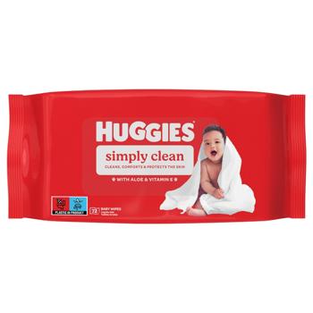 Серветки вологі Huggies Simply Clean дитячі 72шт
