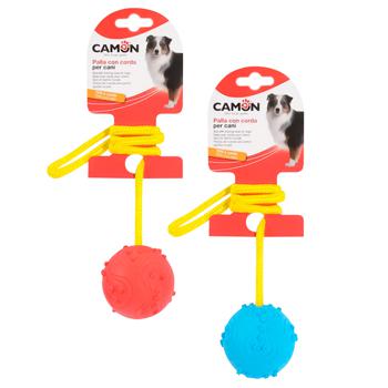 Camon Toy Rubber Ball with Handle for Dogs 6.2cm - buy, prices for Vostorg - photo 1