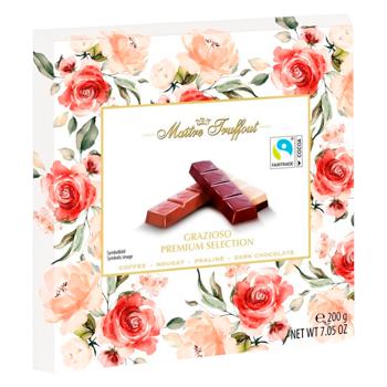 Цукерки Maitre Truffout Grazioso Premium Selection асорті 200г - купити, ціни на Восторг - фото 1