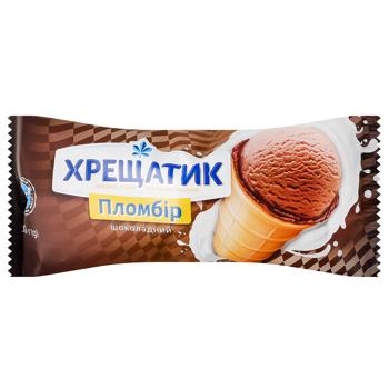 Мороженое Крещатик Пломбир шоколадный 100г - купить, цены на NOVUS - фото 1