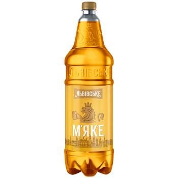 Пиво Львовское Мягкое светлое 4,2% 1,8л
