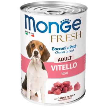 Корм вологий Monge Fresh з телятиною для собак всіх порід 400г - купити, ціни на MasterZoo - фото 1