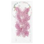 Украшение ёлочное Бабочки розовое 3шт 10см