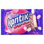 Печенье-сэндвич Konti Super Kontik с начинкой маршмеллоу со вкусом клубники в глазури 30г