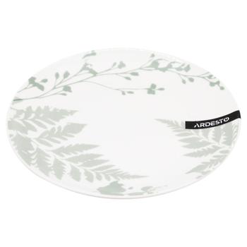 Ardesto Capri White-Green Dinner Plate 19.2cm - buy, prices for MegaMarket - photo 2