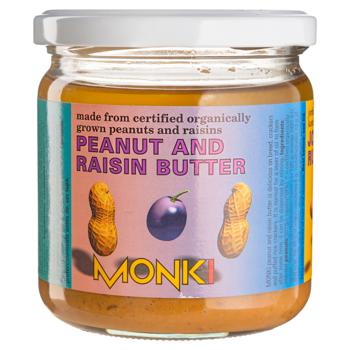 Паста арахисовая Monki с изюмом органическая 330г - купить, цены на КОСМОС - фото 1