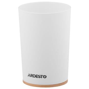 Склянка для зубних щіток Ardesto Minimalism білий 7,8*11,3см