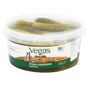 Огурцы Vegas корнишоны маринованные 350г - купить, цены на NOVUS - фото 1
