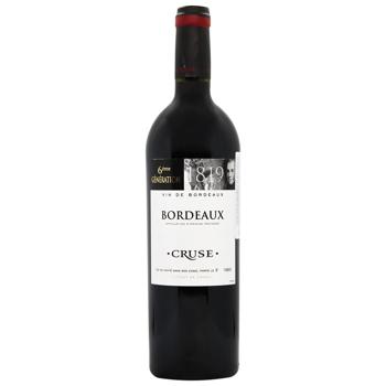 Cruse Bordeaux Red Dry Wine 12.5% ​​0.75l - buy, prices for MegaMarket - photo 1