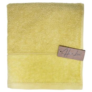 Рушник махр. HomeLine Валенсія 40х70 см Жовтий 177648 - купити, ціни на КОСМОС - фото 1