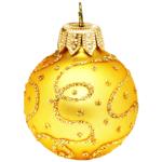 Прикраса Куля скляна з графічним малюнком 40мм