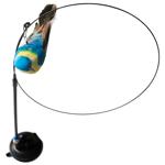 Pet Fun Floor Fishing Rod with Bird Toy for Cats