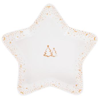 Bona Di Winter's Tale Porcelain Star Shaped Dish 28cm