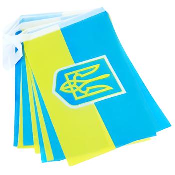 Garland of Flags of Ukraine 14*21cm 20pcs - buy, prices for Auchan - photo 1