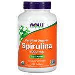 Спіруліна, Spirulina, NOW Foods, сертифікована, органічна, 1,000 мг, 240 таблеток