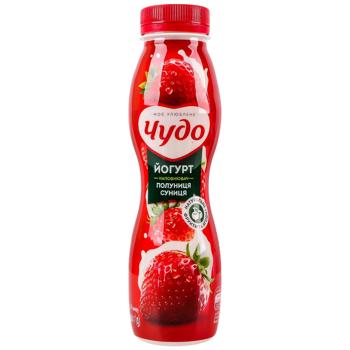 Йогурт Чудо полуниця-суниця 2,5% 260г - купити, ціни на Чудо Маркет - фото 1