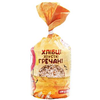 Хлібці Auchan гречані хрусткі 100г