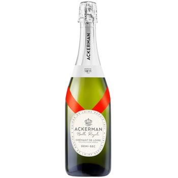 Ackerman Bulle Royale Cremant de Loire Demi-Sec White Sparkling Wine 11.5% 0.75l - buy, prices for WINETIME - photo 1
