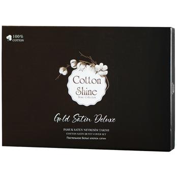 Комплект постільної білизни Cotton Shine двоспальний страйп сатин кремовий 220*240см - купити, ціни на КОСМОС - фото 3