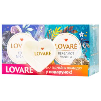 Набор чая Lovare 1001 ночь Бергамот и ваниль 2г*30шт + подставка - купить, цены на - фото 1