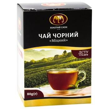 Чай чорний Золотий Слон Міцний листовий 80г - купити, ціни на ЕКО Маркет - фото 2