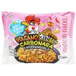 Макаронні вироби Paldo Volcano Carbonara Локшина куряча швидкого приготування 130г