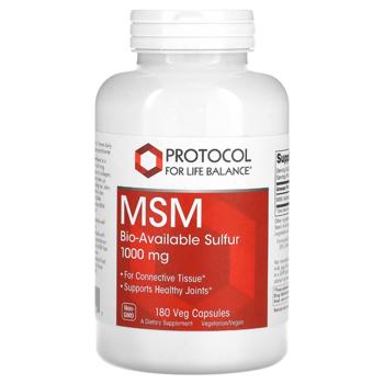 Protocol for Life Balance MSM Methylsulfonylmethane 1000mg 180 caosules