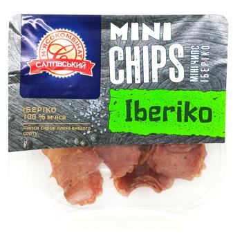 Чипси із м'яса птиці Салтівський МК Mini Chips Iberiko сиров'ялені вищий сорт 50г - купити, ціни на Чудо Маркет - фото 1