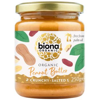 Паста арахісова Biona Organic хрустка з морською сіллю 250г