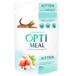 Корм влажный Optimeal с курицей для котят 85г