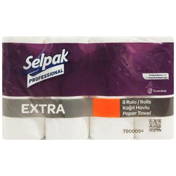 Рушники паперові Selpak Extra 2-шарові 8шт - купити, ціни на Cупермаркет "Харків" - фото 1