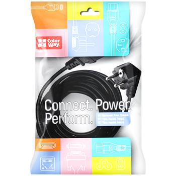Кабель живлення ColorWay CEE7/7-C13 Black 1,8м