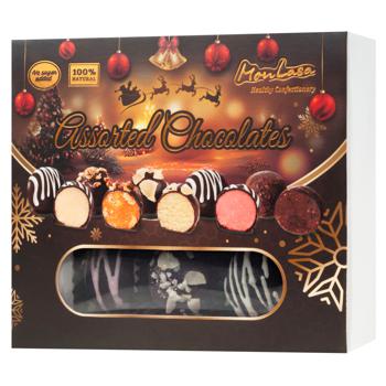 Цукерки MonLasa Assorted Chocolates без цукру 140г - купити, ціни на - фото 1