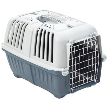 Контейнер-переноска MPS Pratiko 1 Metal для собак и кошек до 10кг 48x31,5x33см темно-синий - купить, цены на MasterZoo - фото 1