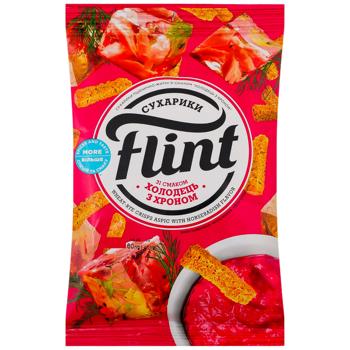 Сухарики Flint пшенично-житні зі смаком холодцю з хріном 60г - купити, ціни на Grono - фото 1