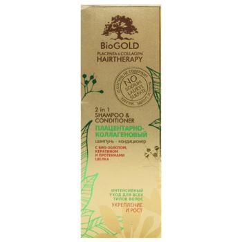 BioGold Placental Collagen Shampoo-Conditioner Strengthening and Growth 200ml - buy, prices for MegaMarket - photo 2