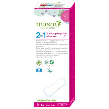 Masmi Ultra Thin 2in1 Organic Daily Pads 24pcs - buy, prices for ULTRAMARKET - photo 1