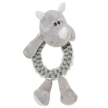 Duvo+ Rhinoceros with Ring with Squeaker Toy for Dogs 32x19x10cm - buy, prices for MasterZoo - photo 1