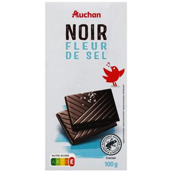 Шоколад темний Auchan з морською сіллю 100г