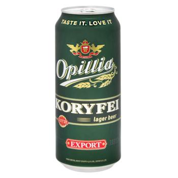 Пиво Opillia Export Koryfei світле 4,2% 0,5л - купити, ціни на Епіцентр FOOD - фото 1