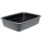 Туалет для котів Ferplast Ariel 10 Lettiera відкритий з бортиками 46,5х35,5х11,5см сірий