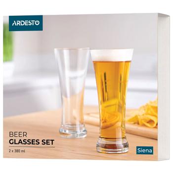 Ardesto Siena AR2638BS Beer Glass 380ml 2pcs - buy, prices for MegaMarket - photo 2